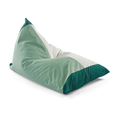 Basil Bangs Bean Bag, Outdoor & Indoor Use in Forest Block (Size: 100 x 150 x 80cm)