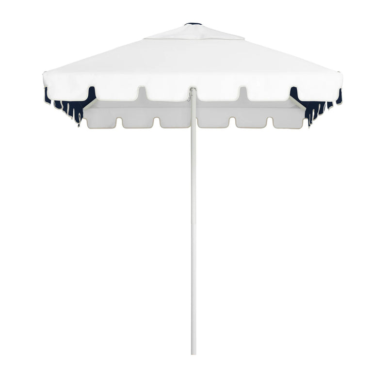 Basil Bangs Caspar Umbrella, Commercial & Home UPF50+ Umbrella in Navy/White (200cm Square Canopy)