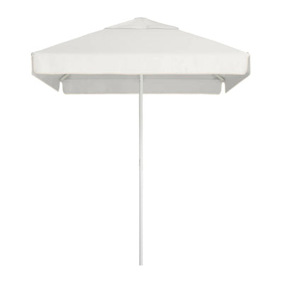 Basil Bangs Caspar Umbrella, Commercial & Home UPF50+ Umbrella in White (200cm Square Canopy)