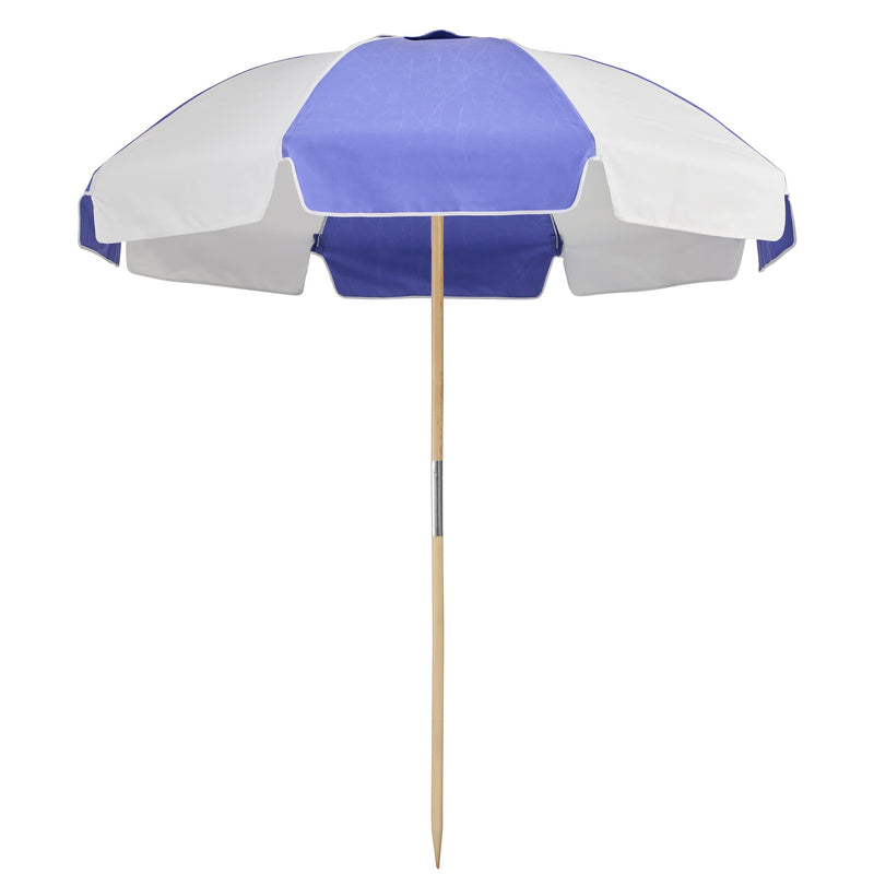 Basil Bangs Jardin Patio Umbrella, Home UPF50+ Umbrella in Lavender / Salt (210cm Diameter Canopy)