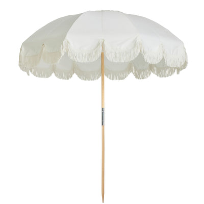 Basil Bangs Jardin Patio Umbrella, Home UPF50+ Umbrella in White (210cm Diameter Canopy)