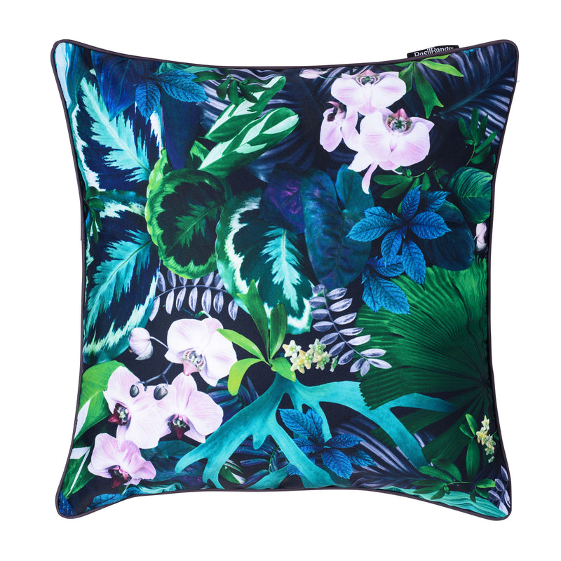 Basil Bangs Outdoor & Patio Cushion in Botanica (Size: 50 x 50 cm)