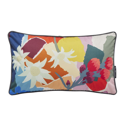 Basil Bangs Outdoor & Patio Cushion in Wildflowers (Size: 50 x 30 cm)