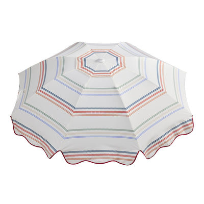 Basil Bangs Premium Umbrella, Beach & Home UPF50+ Umbrella in Ribbon (180cm Diameter Canopy)
