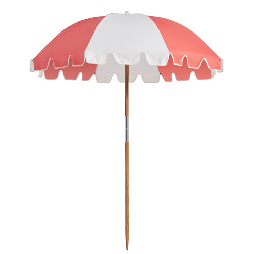 Basil Bangs The Weekend Umbrella, Beach & Home UPF50+ Umbrella in Coral (170cm Diameter Canopy)